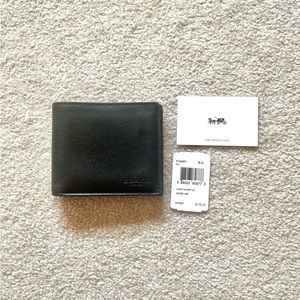 Coach Leather Two Fold Compact Wallet